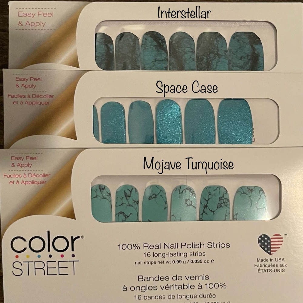 NWT 3 Retired Color Street Nail Polish Strips!
